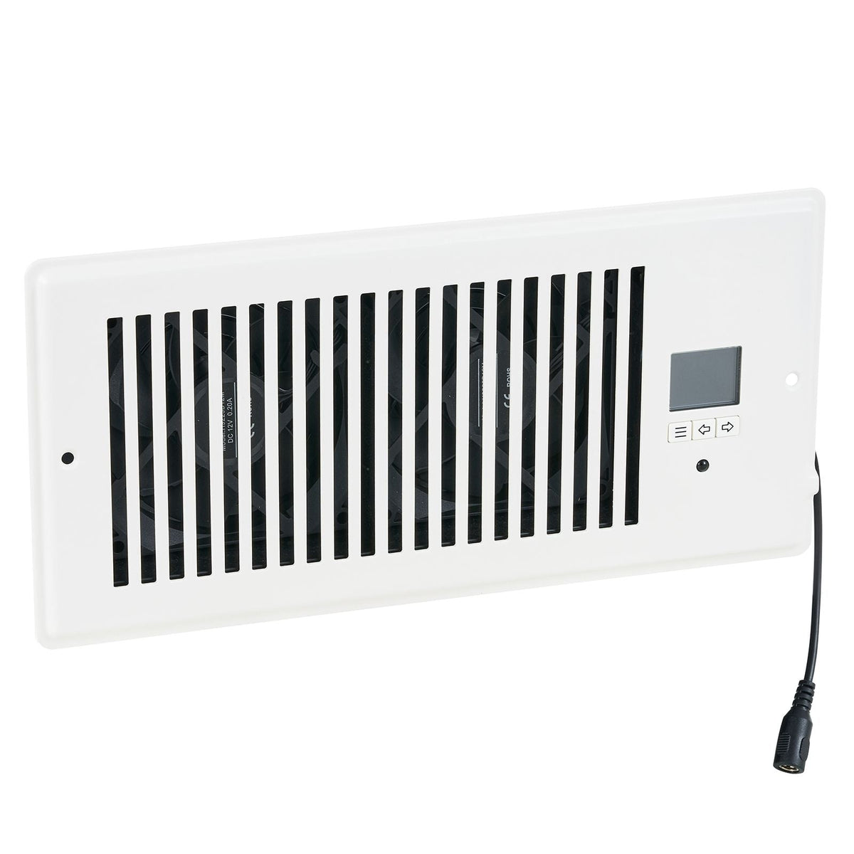 Register Booster Fan, Quiet Vent Booster Fan Fits 4' x 10' Register Holes, with Remote Control and Thermostat Control, Adjustable Speed for Heating Cooling Smart Vent, White