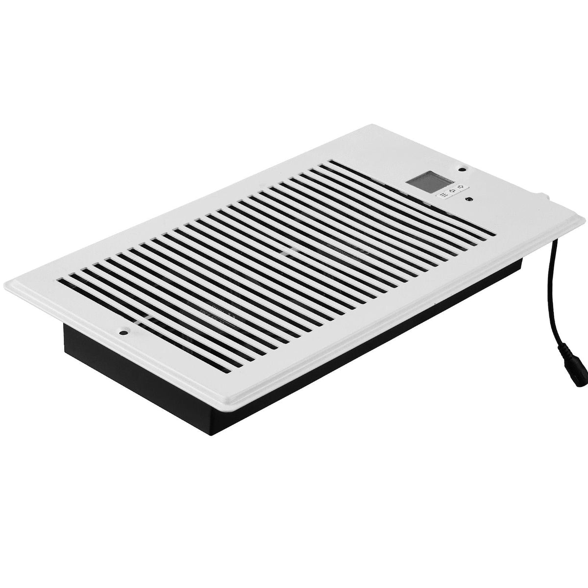 Register Booster Fan, Quiet Vent Booster Fan Fits 6 x 12 inch Holes, with Remote Control and Thermostat Control, Adjustable Speed for Heating Cooling Smart Vent, White