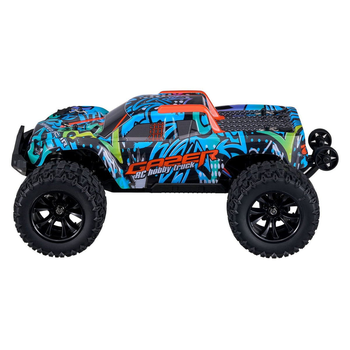 Remote Control Car, 1:14 Scale RC Car for Kids, All Terrain 4WD Off-Road Truck with 1 Extra Car Shell, 45° Wheelie & Adjustable Speed, 42 km/h Hobby RC Car Toy, for 8+ Year Boys Girls