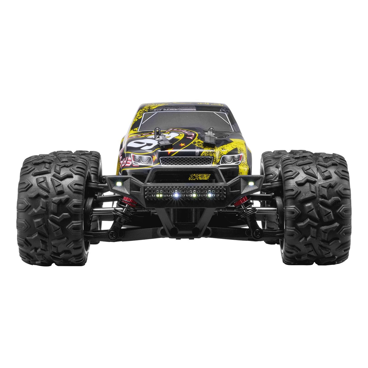 Remote Control Car, 1:18 Scale RC Car for Kids, All Terrain 4WD Off-Road Truck with 45° Wheelie & Adjustable Speed, 45 km/h High-Speed Hobby RC Racing Car Toy, Ideal Gift for 8+ Year Kids, IPX4