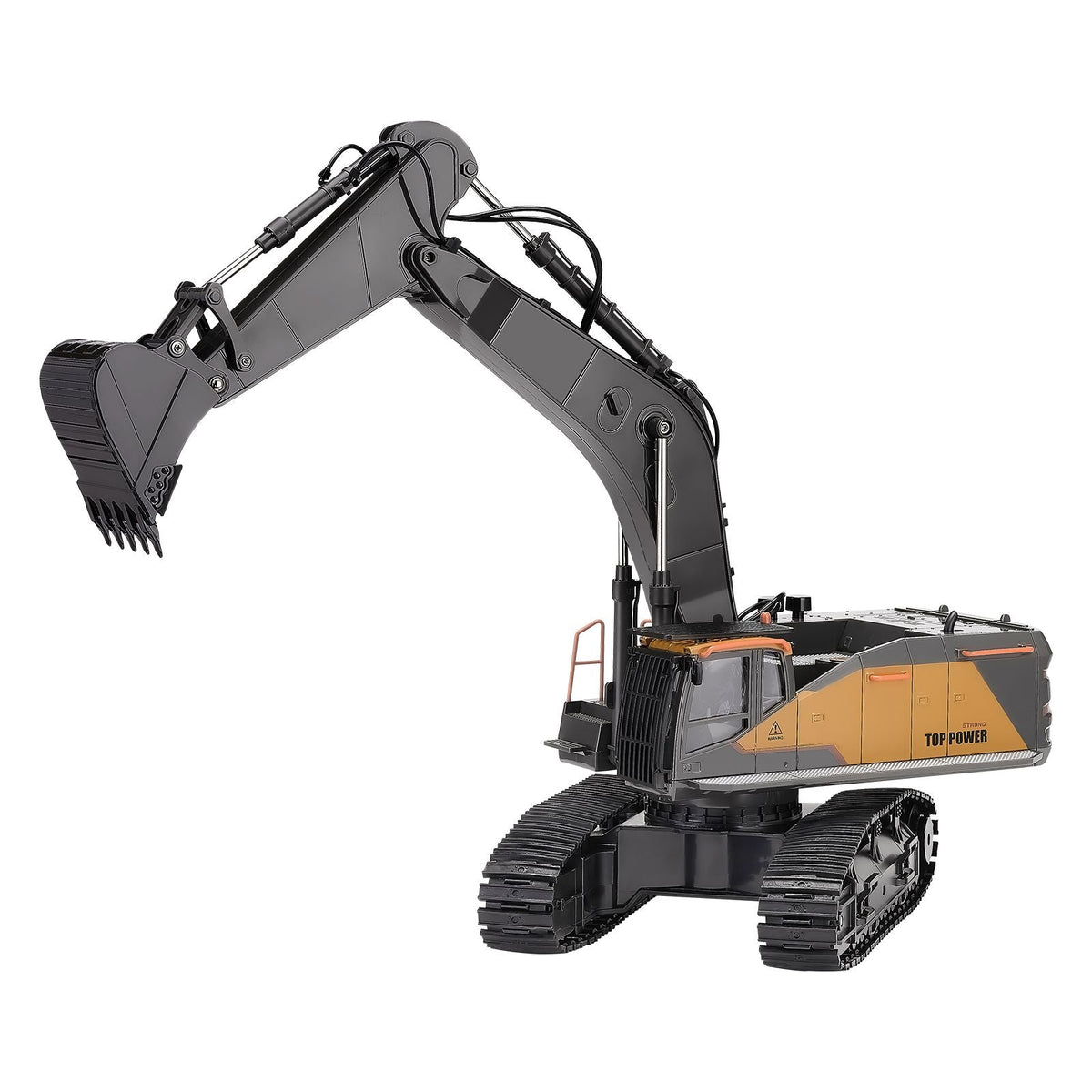Remote Control Excavator Toy, 22 Channel, 1:14 Scale Remote Control Digger with Metal Shovel, RC Excavator with Lights & Sounds, Full Functional Construction Vehicles for Kids, Birthday Present