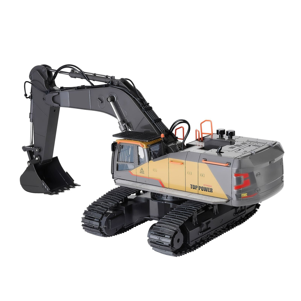 Remote Control Excavator Toy, 22 Channel, 1:14 Scale Remote Control Digger with Metal Shovel, RC Excavator with Lights & Sounds, Full Functional Construction Vehicles for Kids, Birthday Present