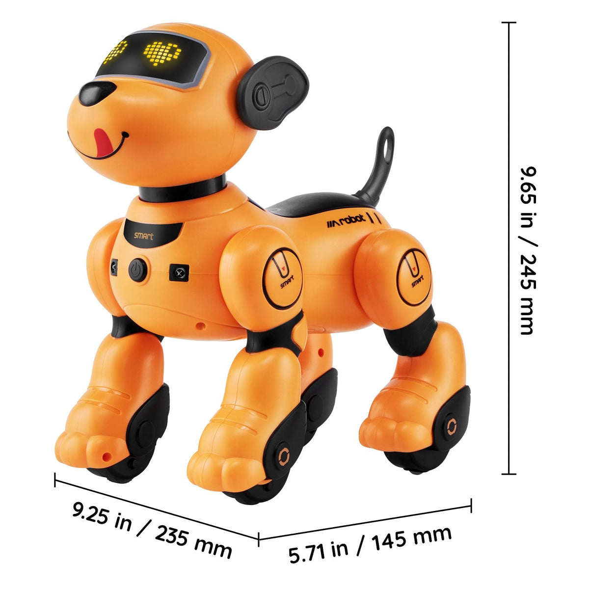 Remote Control Robot Dog Toy, 2.4GHz RC Dog Programmable Smart Interactive Robotic Pet for Kids with Follow Function, Touch & Voice Control, Singing Dancing RC Stunt Toy for Age 3+ Boys Girls