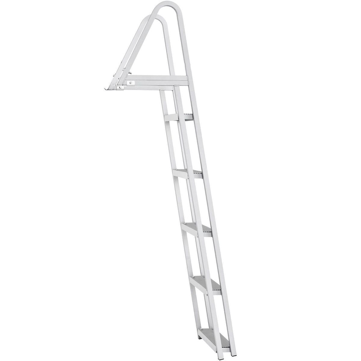 Removable Dock Ladder 5 Steps, 350 lbs Load Capacity, Pontoon Boat Ladder with 4'' Wide Step & Nonslip Design for Ship/Lake/Pool/Marine Boarding