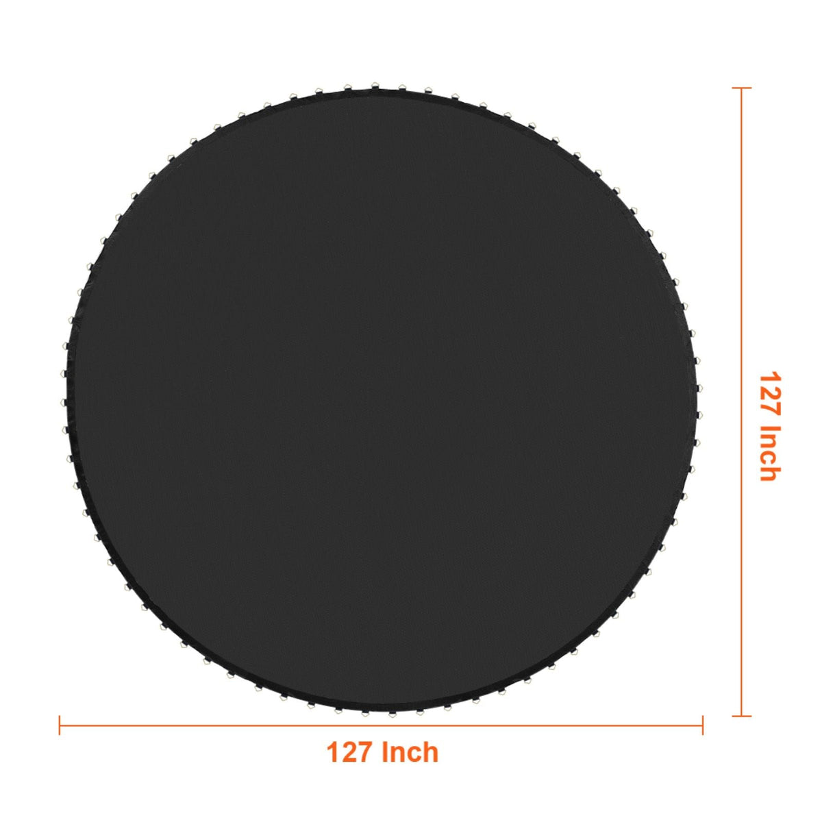 Replacement Trampoline Mat, Jumping Mat Fits 12ft Frame, Universal Jumping Mat for 12ft Round Trampoline, Reinforce UV-Resistant Mat with Spring Tool & Durable V-Rings, Fit 5.5" Spring Length