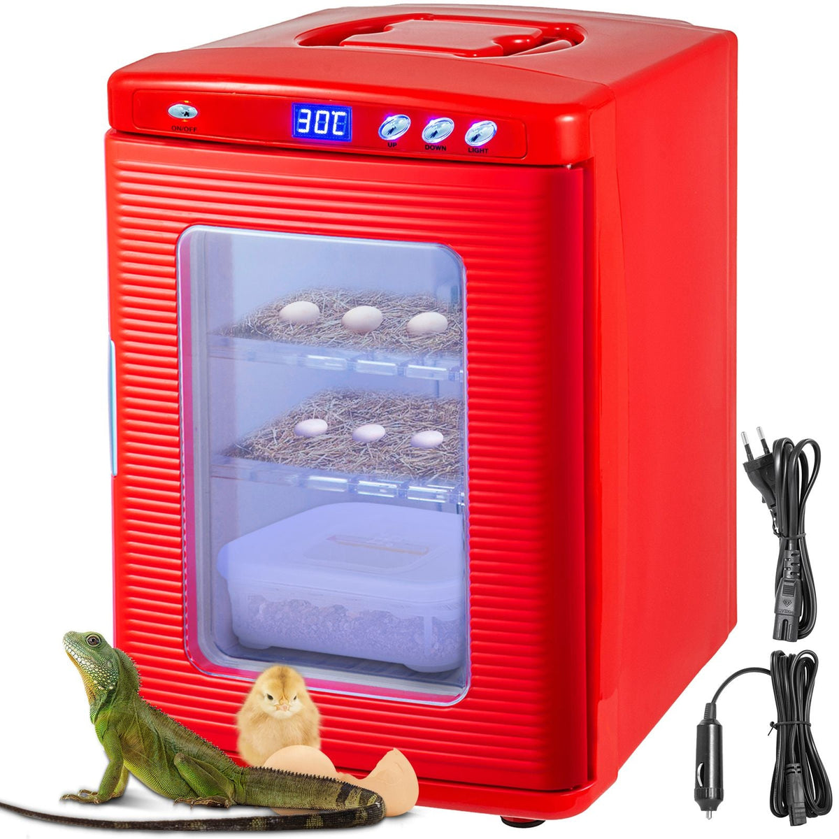 Reptile Incubator 25L Digital Egg Incubator 5-42 Celsius for Small Reptiles