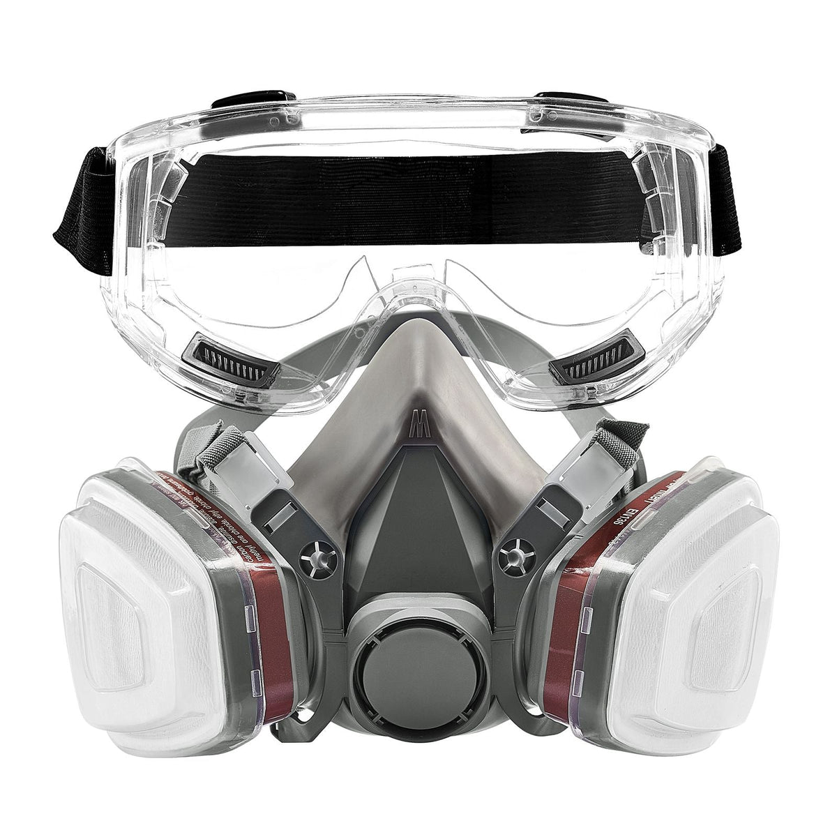 Respirator Mask, Reusable Half Face Cover with Safety Glasses and Filters, Organic Vapor Mask and Dust-proof Face Cover, for Painting, Polishing, Welding, Woodworking and Other Work Protection