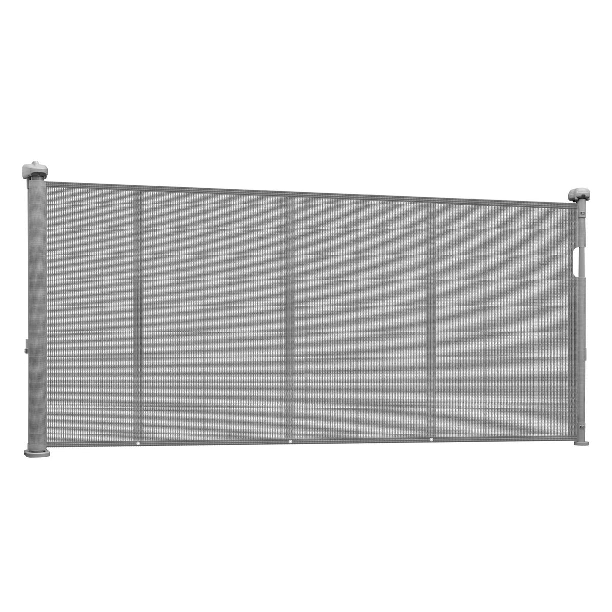 Retractable Baby Gate, 34 inch Tall, Extends up to 110 inch Wide, Retractable Gate for Kids or Pets, Mesh Material, Easy to Install for Indoor Stairs, Doorways, Hallways, Playrooms, Gray