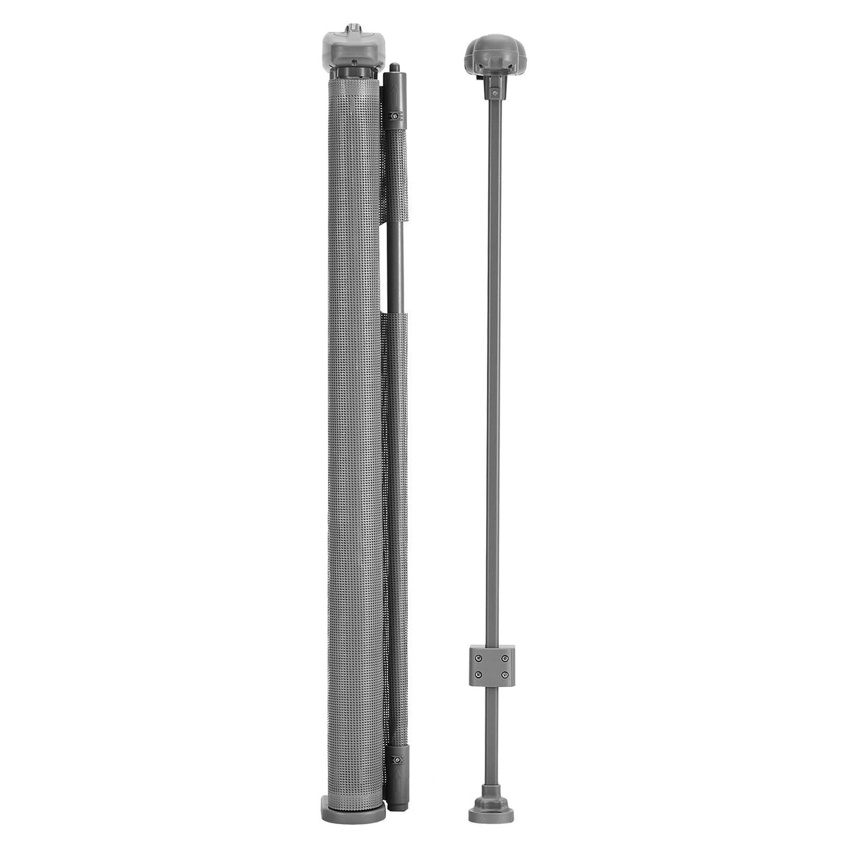 Retractable Baby Gate, 34 inch Tall, Extends up to 110 inch Wide, Retractable Gate for Kids or Pets, Mesh Material, Easy to Install for Indoor Stairs, Doorways, Hallways, Playrooms, Gray