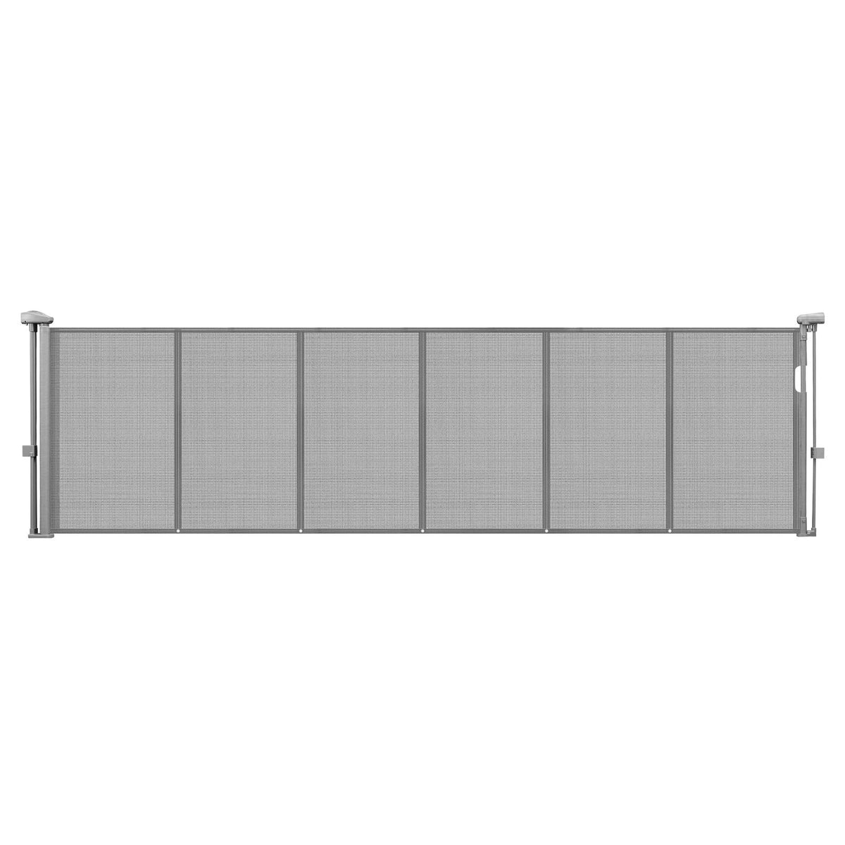 Retractable Baby Gate, 34 inch Tall, Extends up to 110 inch Wide, Retractable Gate for Kids or Pets, Mesh Material, Easy to Install for Indoor Stairs, Doorways, Hallways, Playrooms, Gray