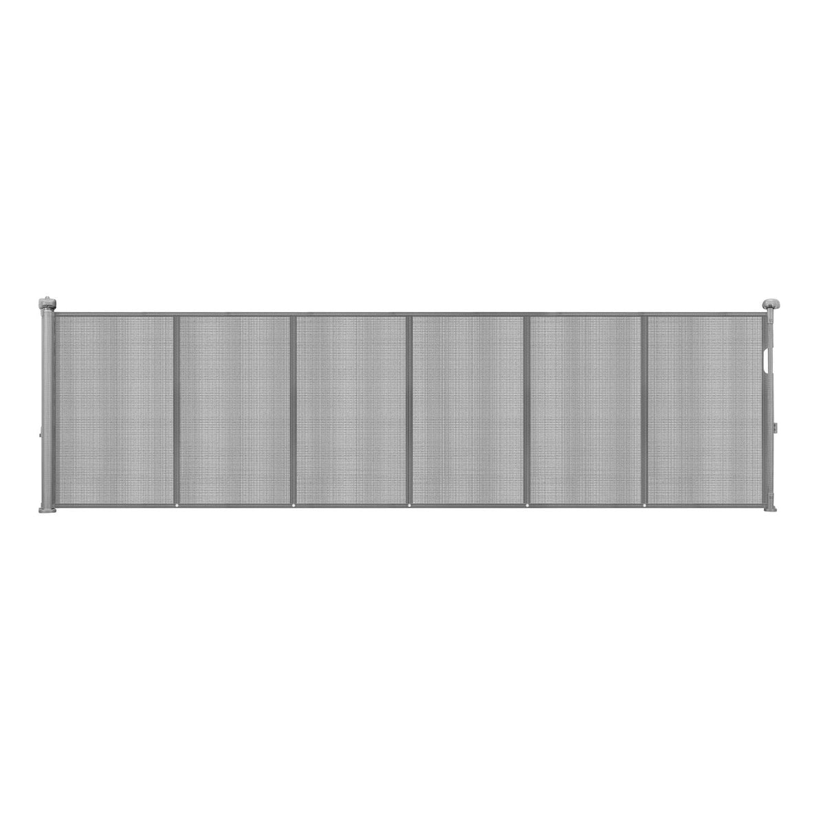 Retractable Baby Gate, 34 inch Tall, Extends up to 110 inch Wide, Retractable Gate for Kids or Pets, Mesh Material, Easy to Install for Indoor Stairs, Doorways, Hallways, Playrooms, Gray