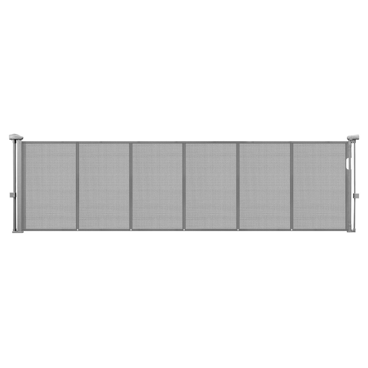 Retractable Baby Gate, 34 inch Tall, Extends up to 110 inch Wide, Retractable Gate for Kids or Pets, Mesh Material, Easy to Install for Indoor Stairs, Doorways, Hallways, Playrooms, Gray