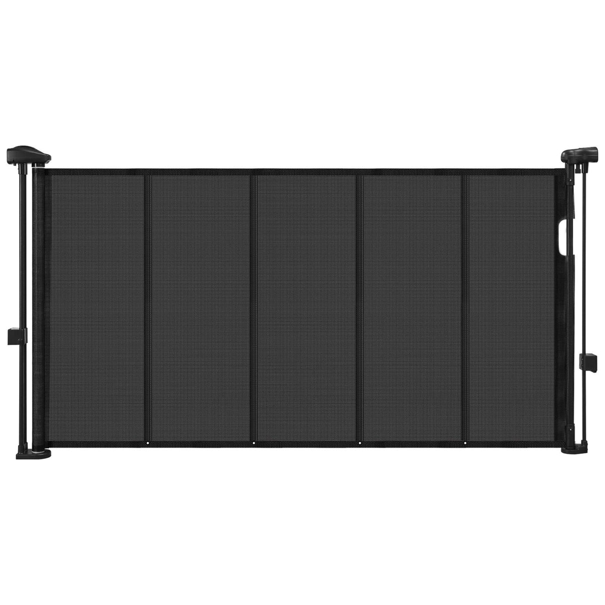 Retractable Baby Gate, 34 inch Tall, Extends up to 55 inch Wide, Retractable Gate for Kids or Pets, Mesh Material, Easy to Install for Indoor Stairs, Doorways, Hallways, Playrooms, Black