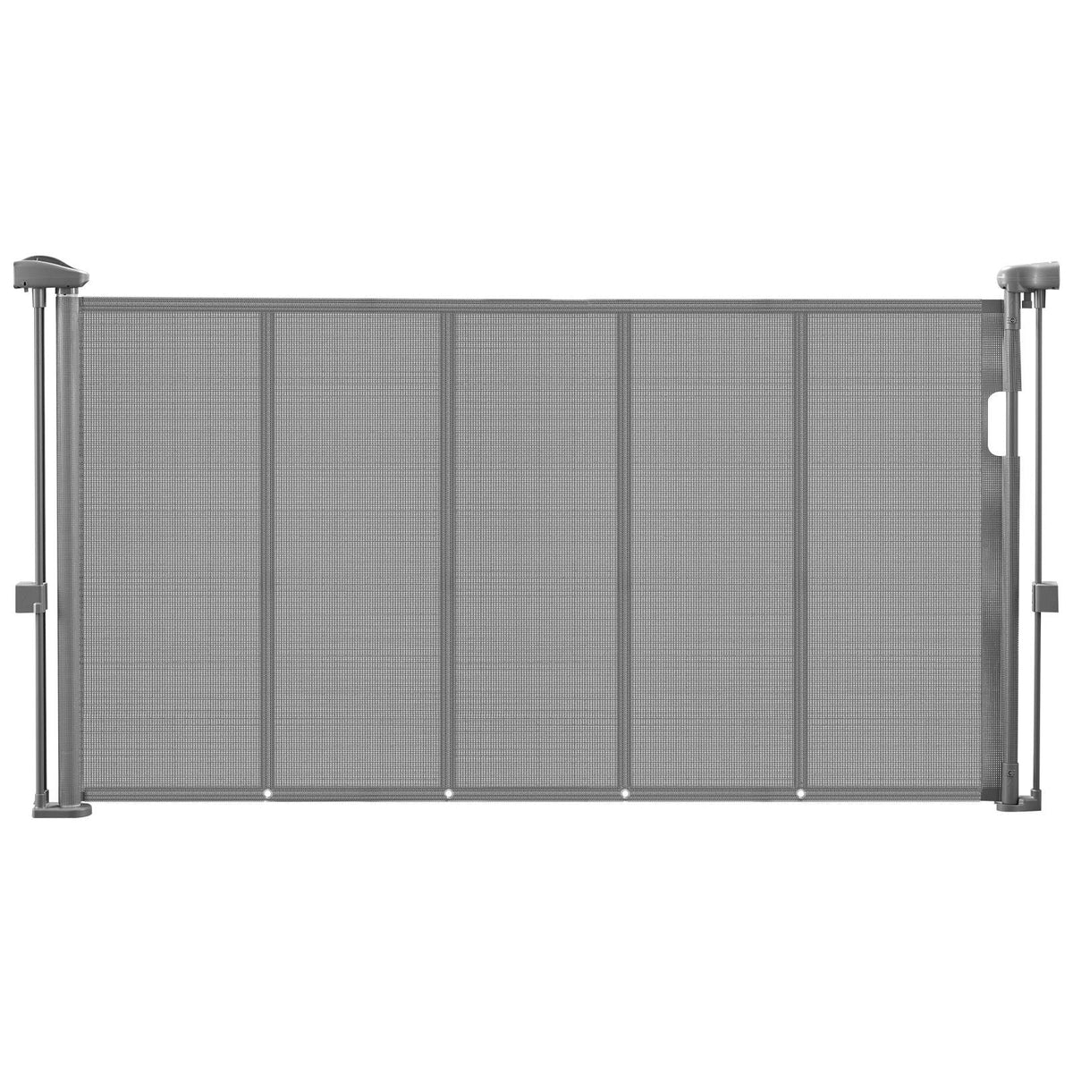 Retractable Baby Gate, 34 inch Tall, Extends up to 55 inch Wide, Retractable Gate for Kids or Pets, Mesh Material, Easy to Install for Indoor Stairs, Doorways, Hallways, Playrooms, Gray