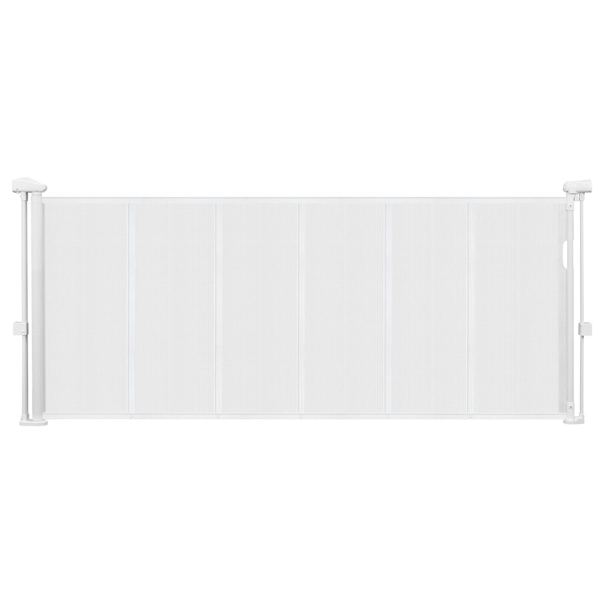 Retractable Baby Gate, 34 inch Tall, Extends up to 71 inch Wide, Retractable Gate for Kids or Pets, Mesh Material, Easy to Install for Indoor Stairs, Doorways, Hallways, Playrooms, White