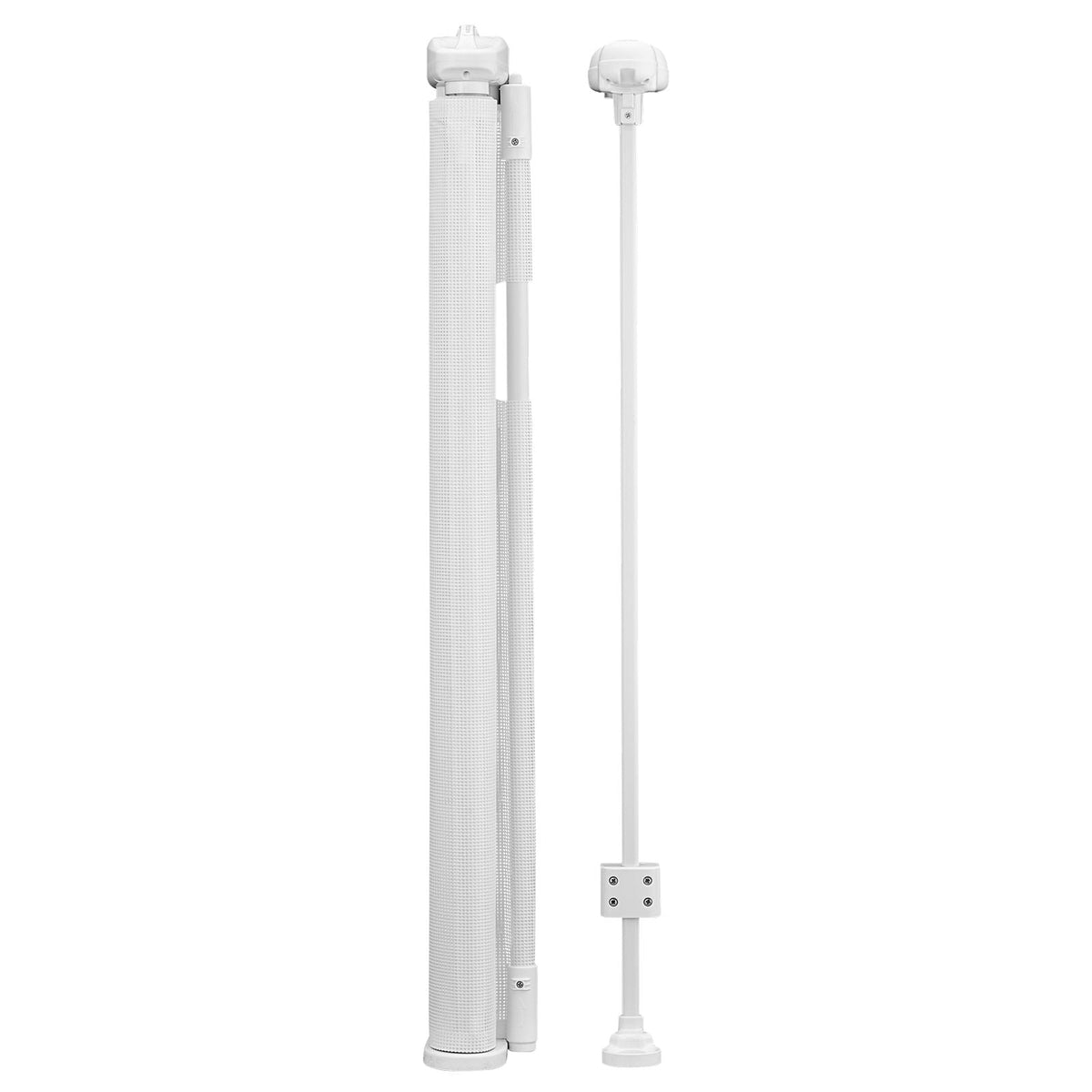 Retractable Baby Gate, 34 inch Tall, Extends up to 71 inch Wide, Retractable Gate for Kids or Pets, Mesh Material, Easy to Install for Indoor Stairs, Doorways, Hallways, Playrooms, White