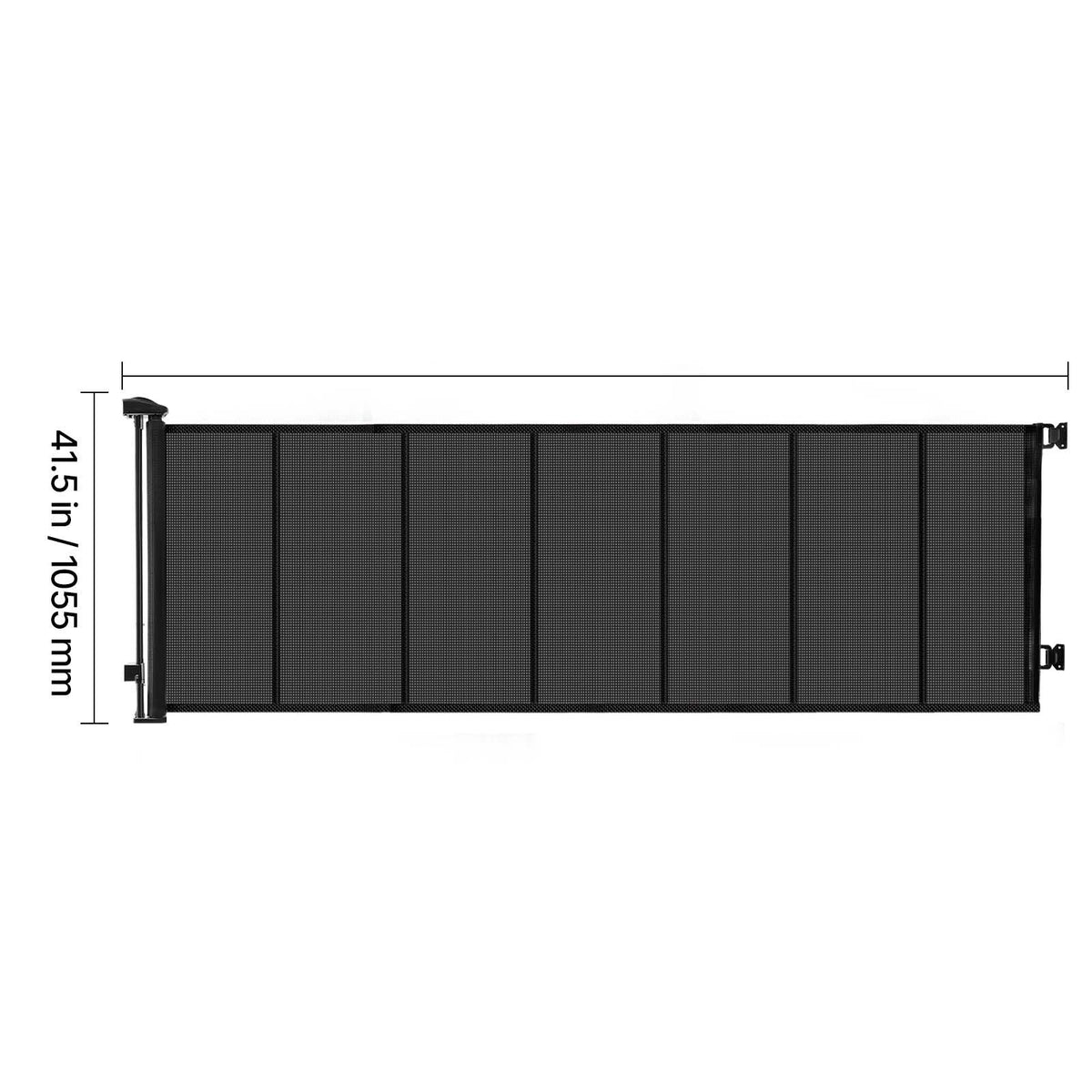 Retractable Baby Gate, Extends to 120 inch Extra Wide, 38.5 inch Tall, with Reinforced Fiberglass Strips, Avoids Crawling Through, Mesh Dog Gate for Decks, Doorways, Garages, Indoor, Black