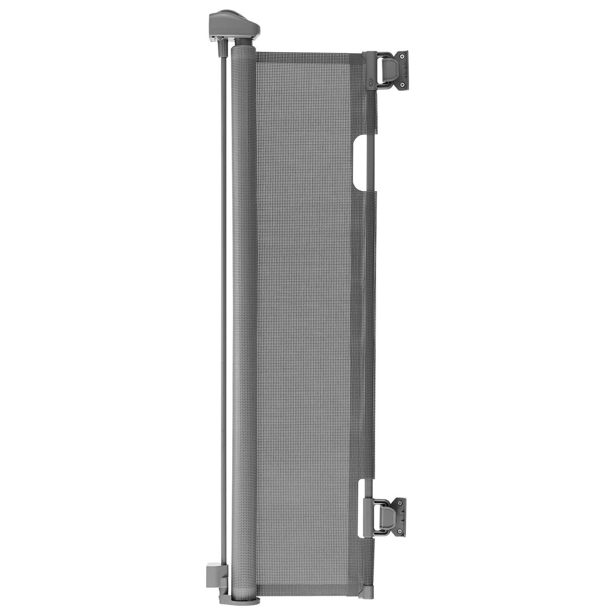 Retractable Baby Gate, Extends to 57 inch Wide, 38.5 inch Tall, with Security Lock, Easy to Use, Walk Through Without Tripping, Mesh Dog Gate for Stairs, Hallways, Indoor/Outdoor, Gray