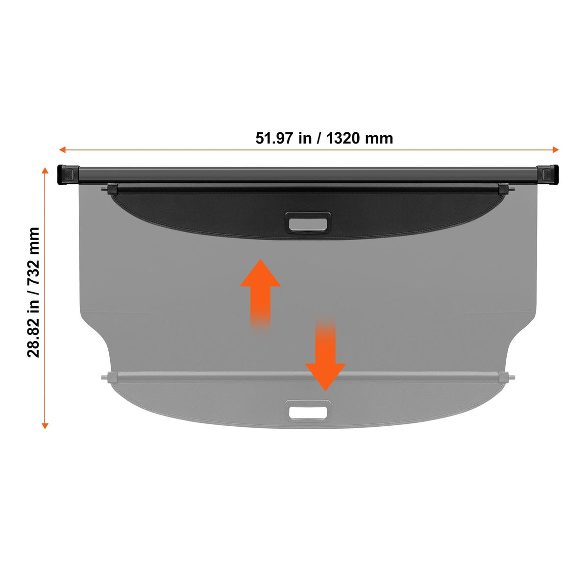 Retractable Cargo Cover for Chevrolet, Waterproof Trunk Cover Security Shield Shade for GMC Terrain + Chevrolet Equinox 2018-2024 5-Seater, Rear Trunk Cover, Aluminum Alloy & PVC Leather Texture