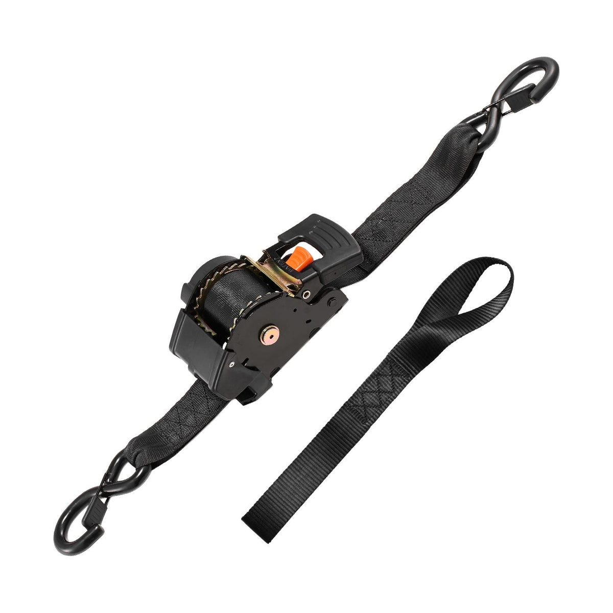 Retractable Ratchet Straps, 2 in x 10 ft, Tie Down Straps with S Hooks, 3033 lbs Break Strength, 2 Soft Loops, Tie Down Ratcheting for Moving, Trailers, Motorcycles, Kayaks, Car Roof, 2 Pack