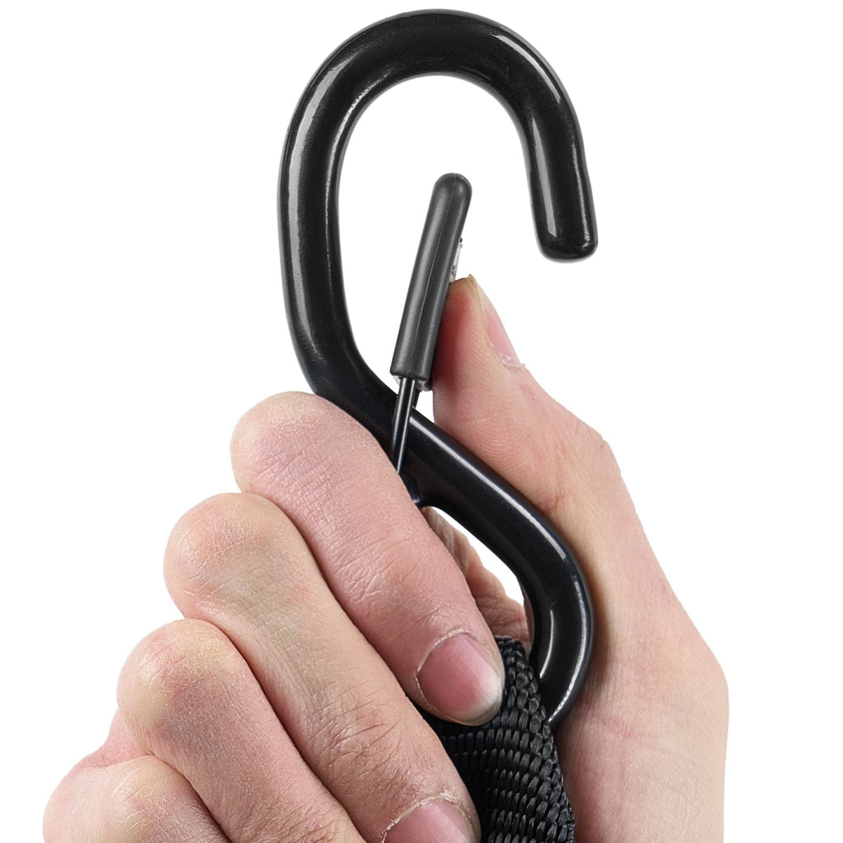 Retractable Ratchet Straps, 2 in x 2 ft Ratchet Tie Down Straps with Security Lock S Hooks, 2 Pack Heavy Duty Ratchet Tie Down Straps with 1500 lbs Break Strength, for Trailers, Vehicles, Boat