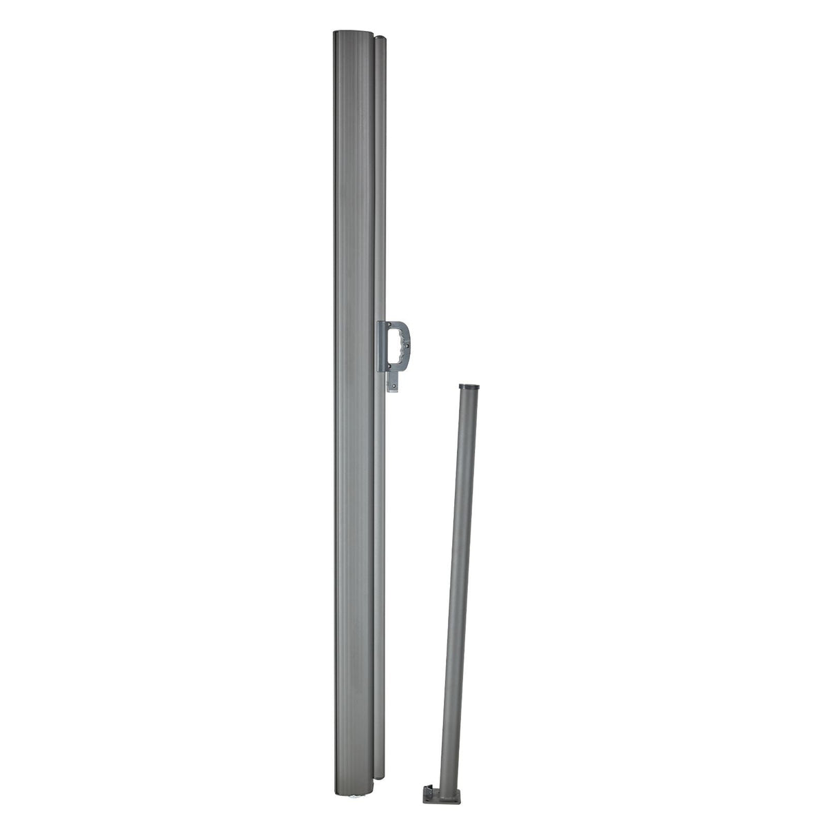 Retractable Side Awning, 71''x 118'' Aluminum Outdoor Privacy Screen, 280g Polyester Water-proof Retractable Patio Screen, UV 30+ Room Divider Wind Screen for Patio, Backyard, Balcony, Black