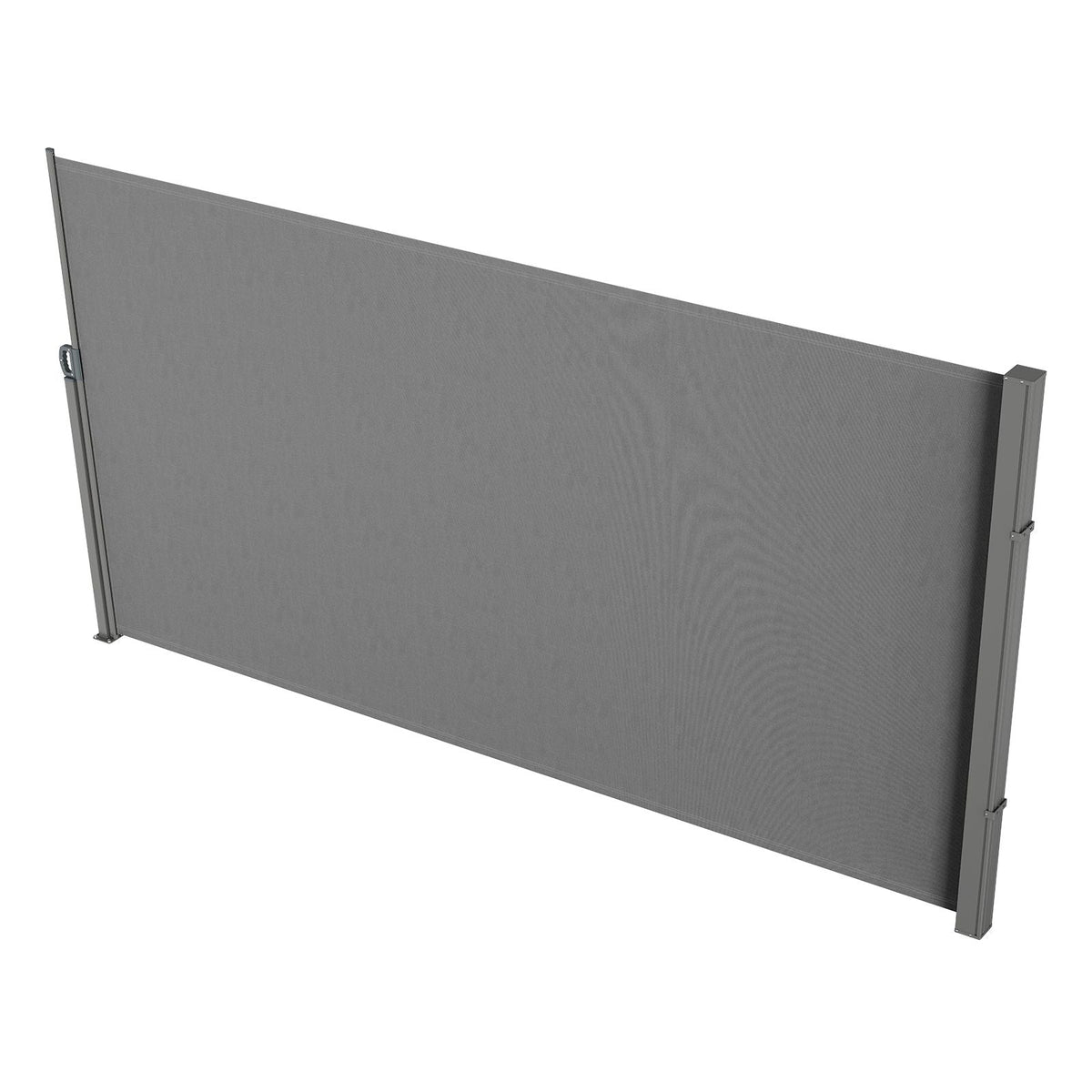 Retractable Side Awning, 71''x 138'' Outdoor Privacy Screen, 180g Polyester Water-proof Retractable Patio Screen, UV 30+ Room Divider Wind Screen for Patio, Backyard, Balcony, Gray