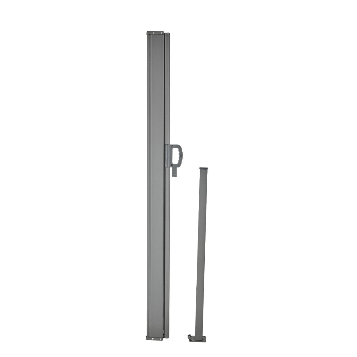 Retractable Side Awning, 79''x 118'' Outdoor Privacy Screen, 180g Polyester Water-proof Retractable Patio Screen, UV 30+ Room Divider Wind Screen for Patio, Backyard, Balcony, Beige