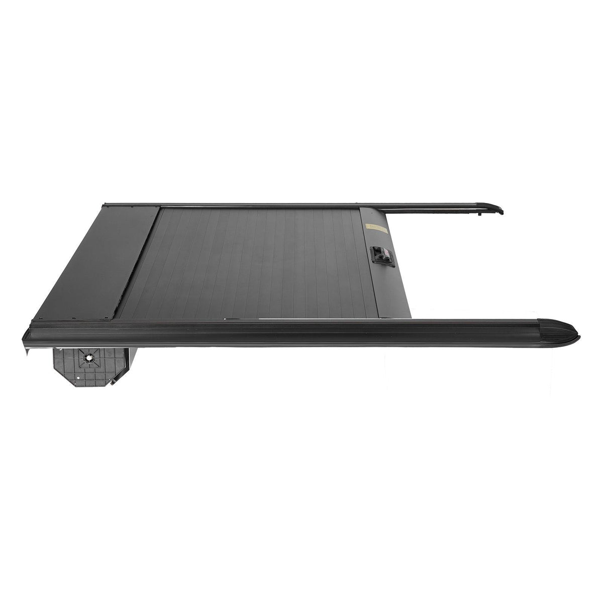 Retractable Tonneau Cover, 5.0 ft Retractable Tonneau Cover with Built-in Drainage Pipe for 2021-2024 Toyota Tacoma Crew Cab w/ Deck Rail System , Hard Tonneau Cover with Double-Lock & T-Slot
