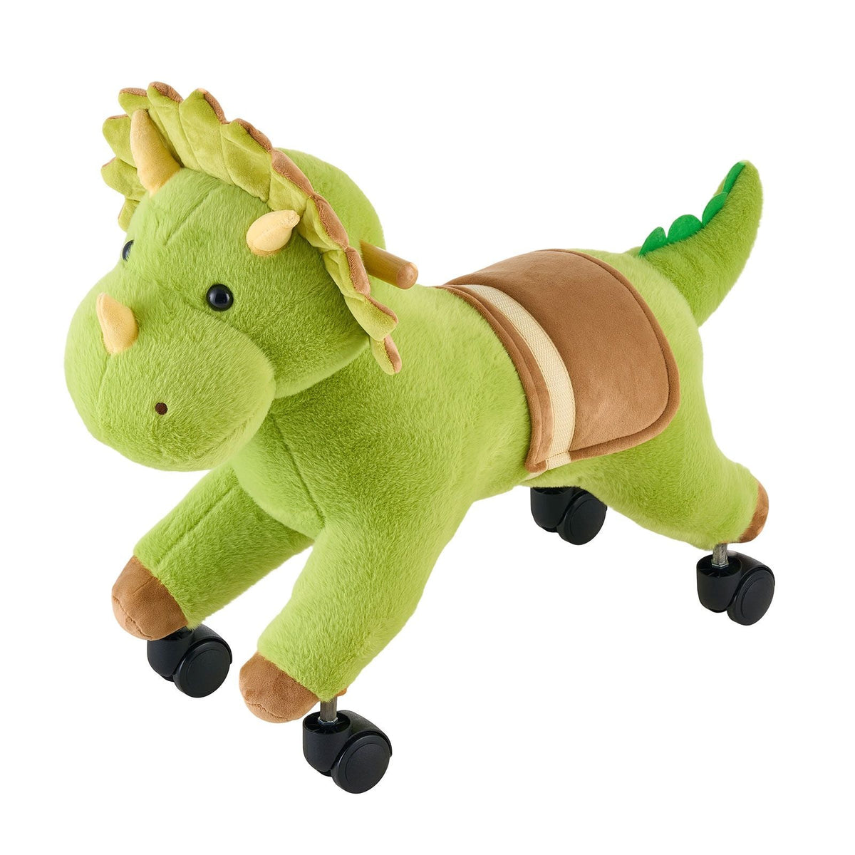 Ride On Horse, Riding Dinosaur Toys for Kids, Features Lifelike Dinosaur Roars, No Battery Required, 360-Degree Flexible Smooth Wheels, Soft Seat, 88 lbs Max Load Capacity for Toddlers Ages 3+