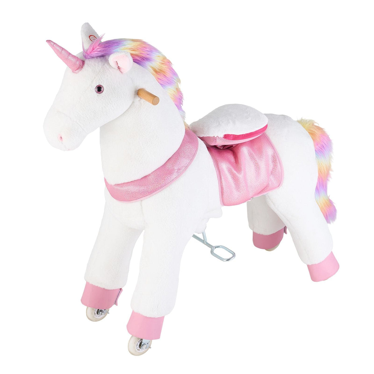 Ride On Horse, Riding Unicorn Toys for Kids, No Battery Required, Smooth Wheels with Anti-Roll Stop Ring, Upgraded Raised Seat, Handles, Sturdy Pedals, 176 lbs Max Load Capacity for Ages 6+