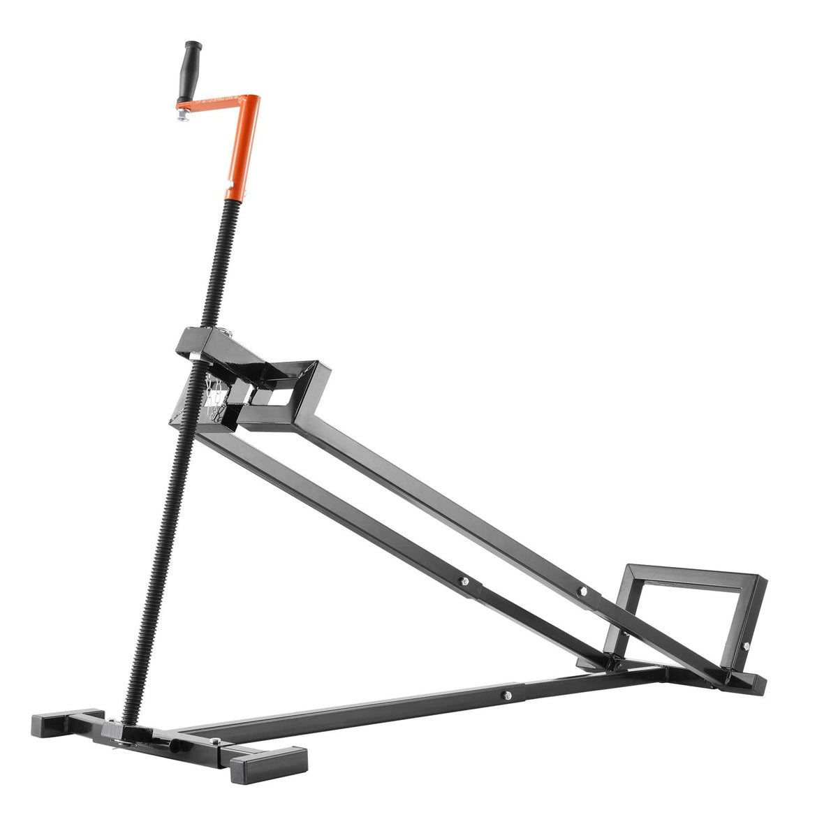 Ride on Lawn Mower Lift Jack, 880 Lbs Weight Capacity, Telescopic Maintenance Jack with Crank Handle & Power Tool Handle, Foldable Lawn Tractor Lifter for Lawn Mowers and Garden Tractors, Black