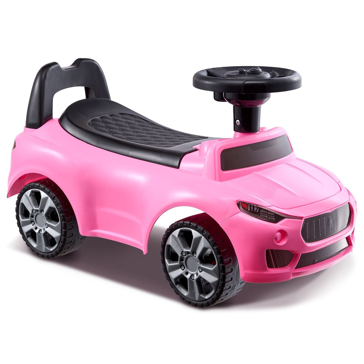 Ride On Push Car for Toddlers, Ages 1-3, Ride Racer, Sit to Stand Toddler Ride On Toy, Classic Kids Ride On Car with Music Steering Wheel & Under Seat Storage, Ride On Toy for Boys Girls, Pink