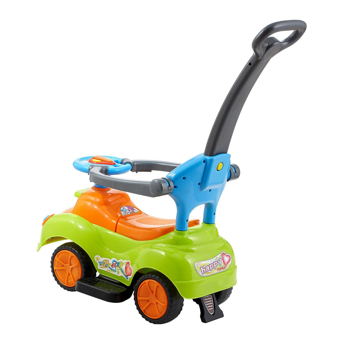 Ride On Push Car, Push Car for Toddler 19 to 36 Months, Around Buggy with Guardrails, Handle & Under-seat Storage, 55 lbs Load Capacity, Foot-to-Floor Walker for Boys Girls, Green