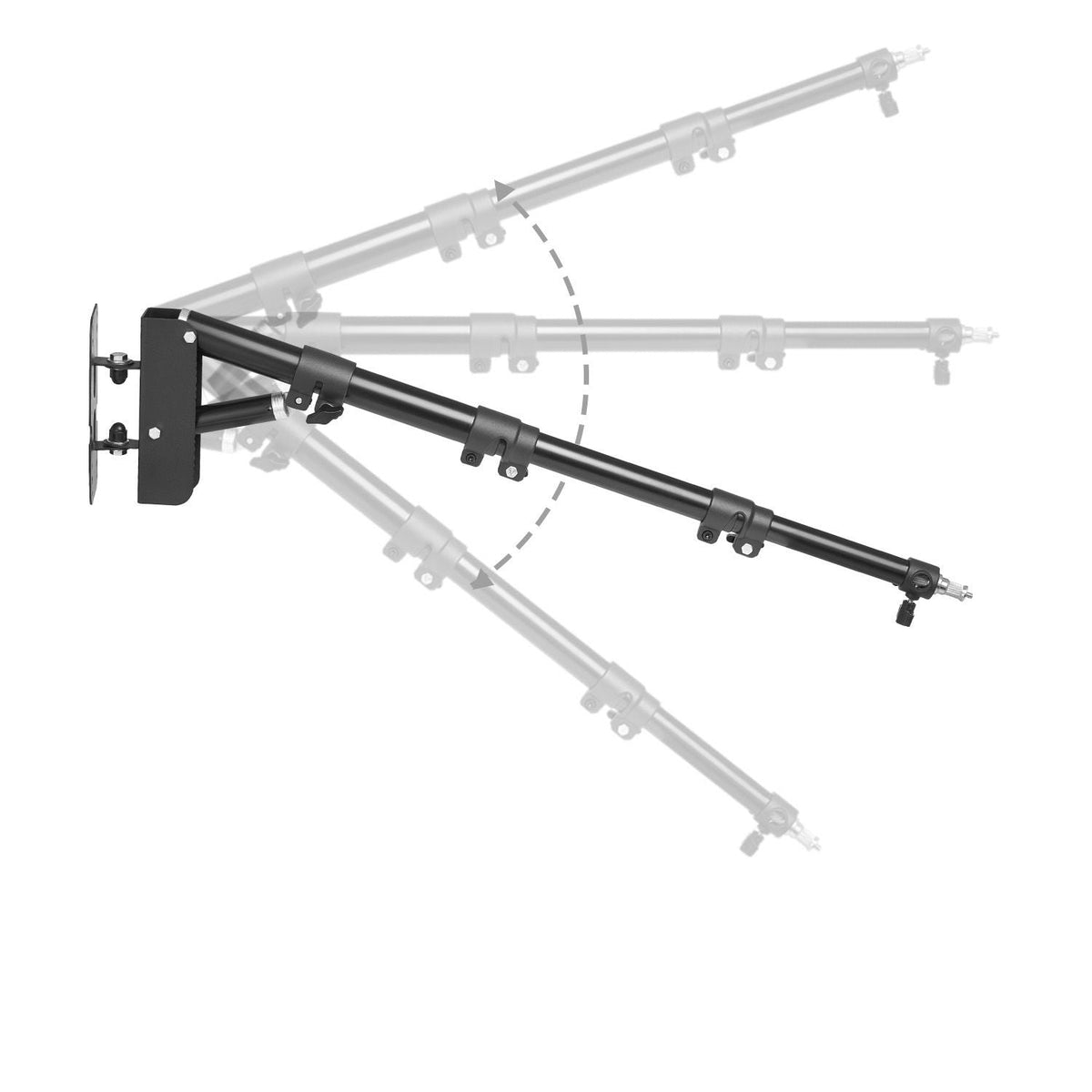 Ring Light Wall Mount Boom Arm, 39.37 in/100 cm, Triangle Boom Arm Support 180° Rotation, Heavy Duty Wall Stand Tirpod Support, for Studio Video Light, Monolight, Photography, Softbox, Reflector