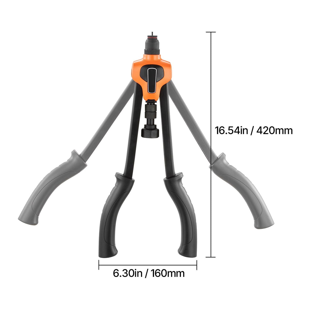 Rivet Nut Tool Kit, 17-Inch Rivnut Tool Kit, with 13 Mandrels and 130 Nuts, Metric and SAE Size M3, M4, M5, M6, M8, M10, M12, 1/2-13, 8-32, 10-24, 1/4-20, 5/16-18, 3/8-16 UNC, a Carrying Case