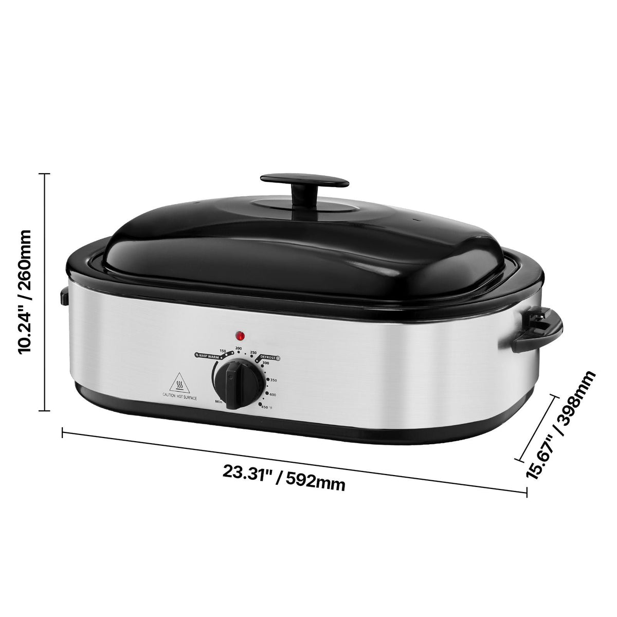 Roaster Oven, 14QT Fast-Cooking Turkey Roaster, 150-450 Fahrenheit Adjustable Temp Electric Roasting Pan with Self-Basting Lid, Roasting Lift-Out Rack, Defrost & Warm Function, Fits 18lb Turkey