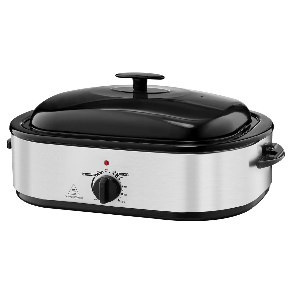 Roaster Oven, 14QT Fast-Cooking Turkey Roaster, 150-450 Fahrenheit Adjustable Temp Electric Roasting Pan with Self-Basting Lid, Roasting Lift-Out Rack, Defrost & Warm Function, Fits 18lb Turkey