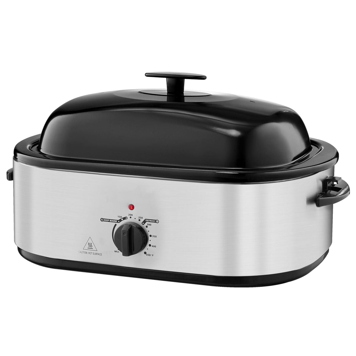 Roaster Oven, 22QT Electric Roasting Pan, 150-450 F Adjustable Temp Multifunctional Electric Roaster Oven with Self-Basting Lid, Defrost & Warm Function for Holiday Meal, Fits 26lb Turkey
