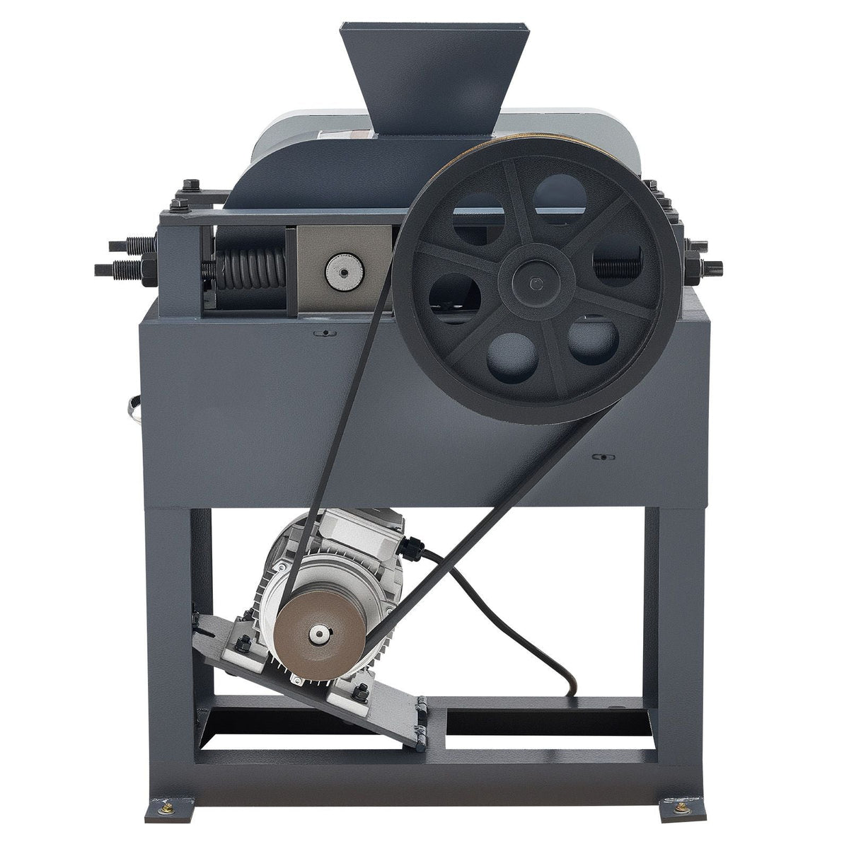 Rock Crusher, 220V Double Roller Crushers, Industrial Shredder with 2.56x0.59 inch Dual Feed Inlets, 1740RPM Speed Stone Grinder Rock Crusher, 1.5KW Electric Shatter Pulverizer, 860kg/h Crushing