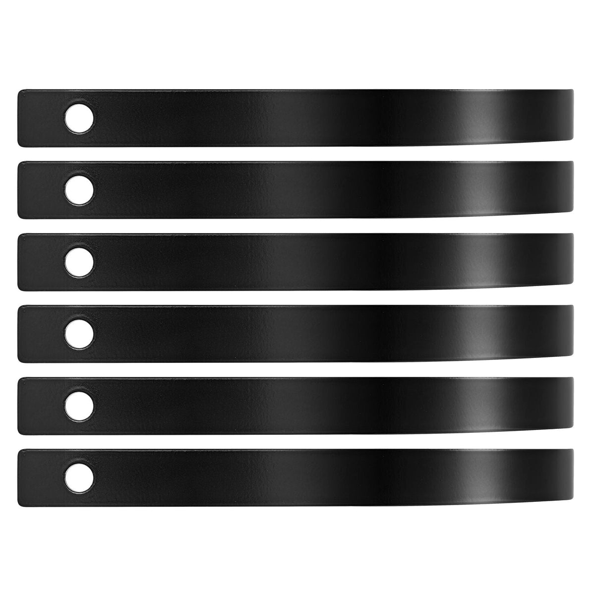 Rock Rake Tines, 6 Pack 1" x 5/16" Bolt-Mount Landscape Rake Tines Replacement, One Bolt Hole, High-strength & Heat-treated Steel Gravel Rakes Tine Replacement Parts