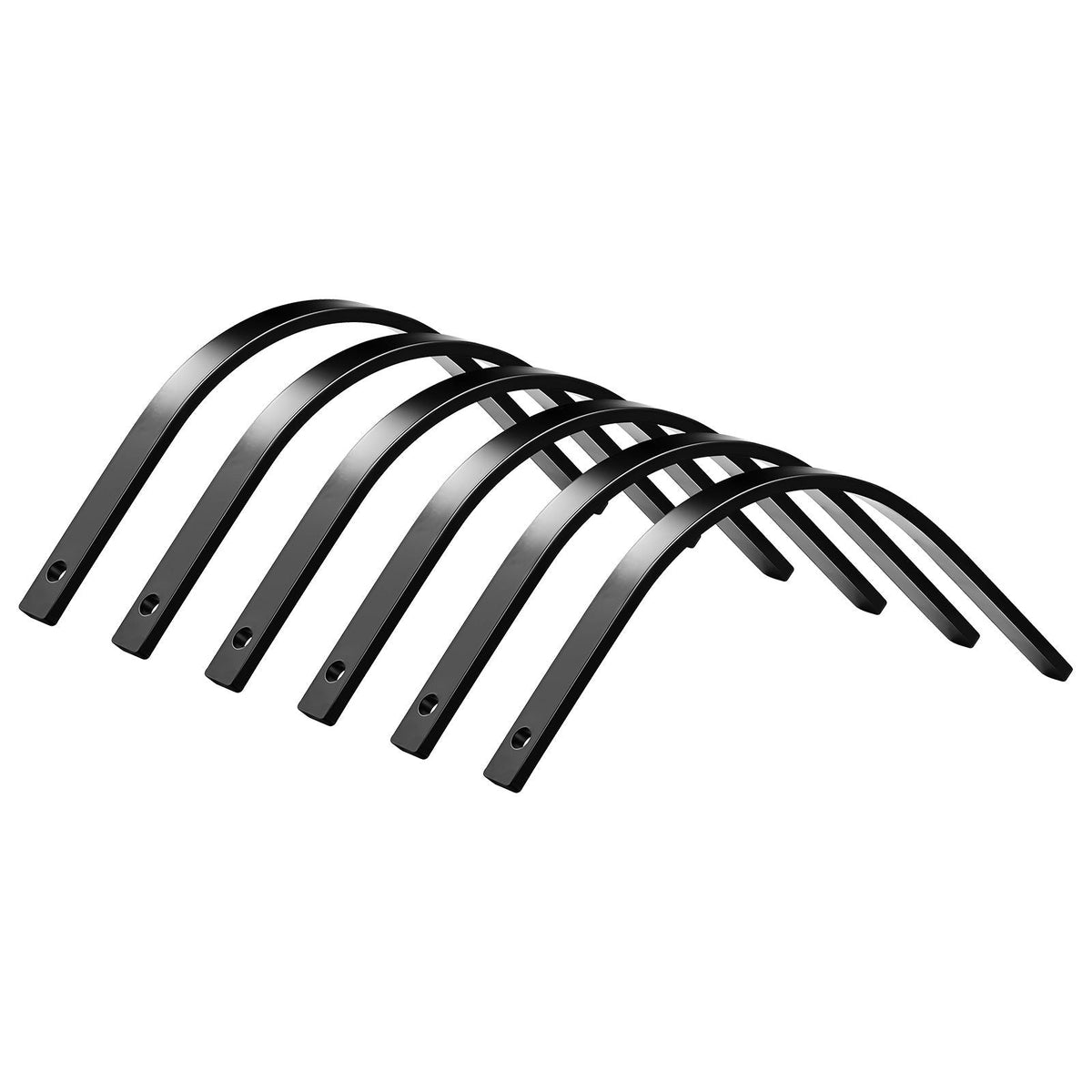 Rock Rake Tines, 6 Pack 1" x 5/16" Bolt-Mount Landscape Rake Tines Replacement, One Bolt Hole, High-strength & Heat-treated Steel Gravel Rakes Tine Replacement Parts