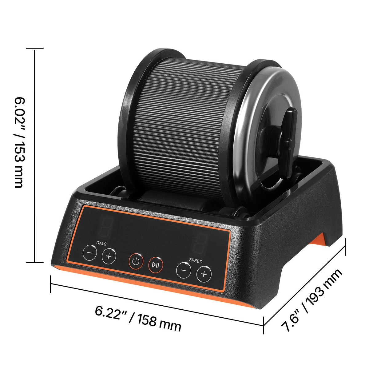 Rock Tumbler, 1 lb Rock Polishing Machine, Rocks Tumbling Kit with 4-Speed Adjustment, 1–9 Day Timer, Direct Drive Motor Rocks Polishing Kit for Rose Quartz, Amethyst, Quiet Operation