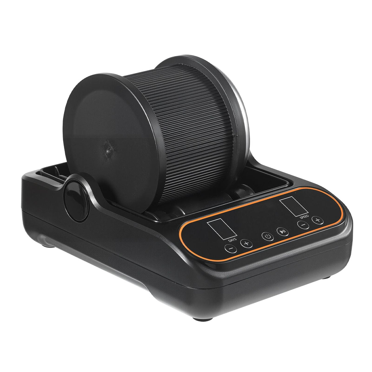 Rock Tumbler, 1 lb Rock Polishing Machine, Rocks Tumbling Kit with 4-Speed Adjustment, 1–9 Day Timer, PC Sound Reduction Cover & TPU Drum, Direct Drive Motor Rocks Polishing, Quiet Operation