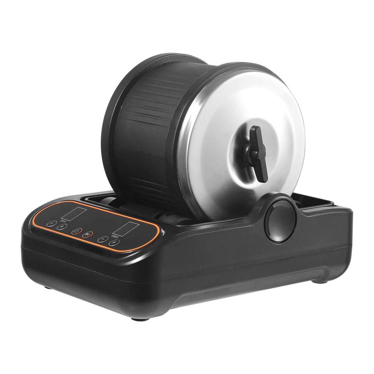 Rock Tumbler, 3 lb Rock Polishing Machine, Rocks Tumbling Kit with 4-Speed Adjustment, 1–9 Day Timer, PC Sound Reduction Cover & TPU Drum, Direct Drive Motor Rocks Polishing, Quiet Operation