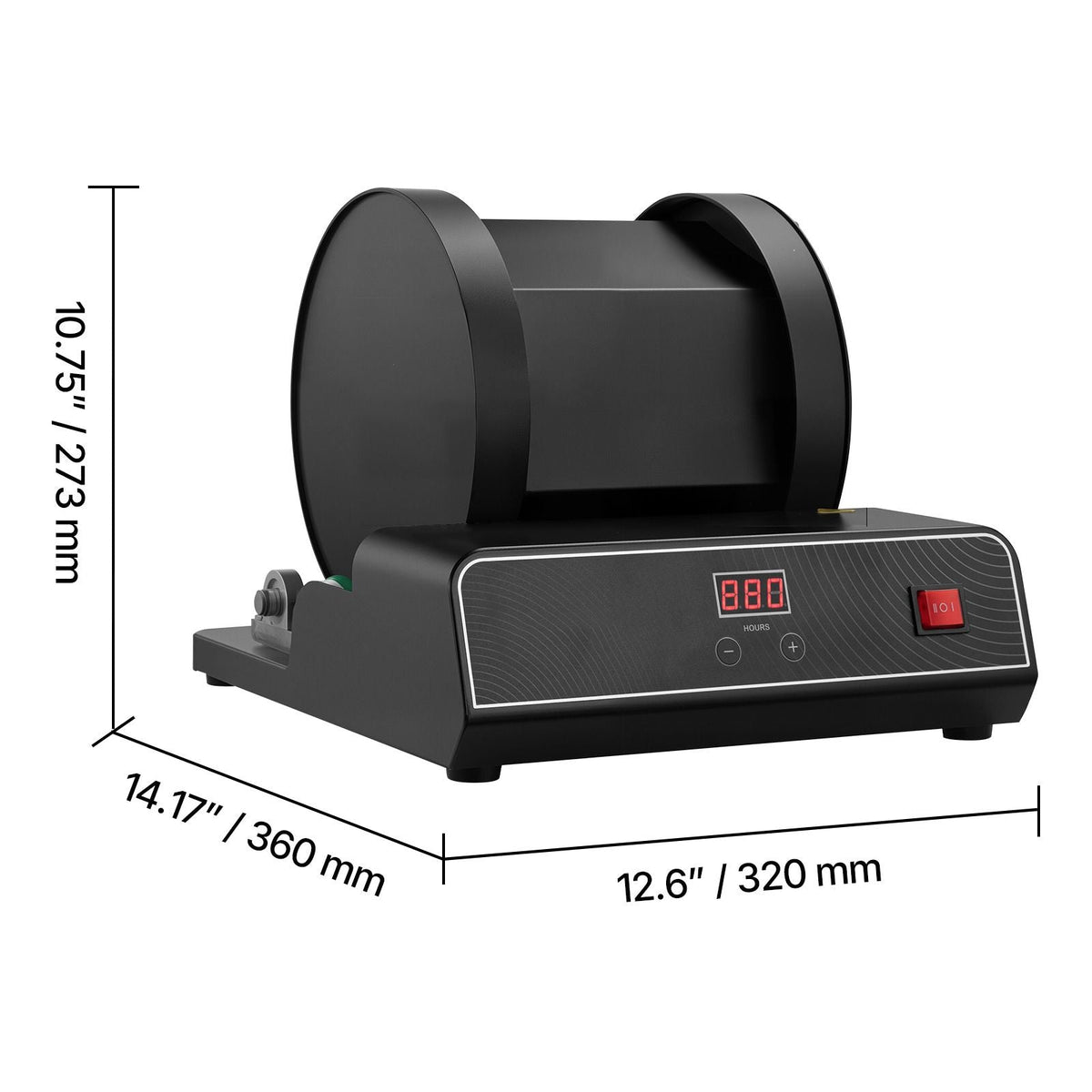 Rock Tumbler Kit, 17 lbs Rock Polishing Kit, 2-Speed Stone Polishing Kit with 240-Hour Polishing Timer, Rock Polisher with Belt-Driven Brushless Motor, Rock Polisher for Adults and Kids