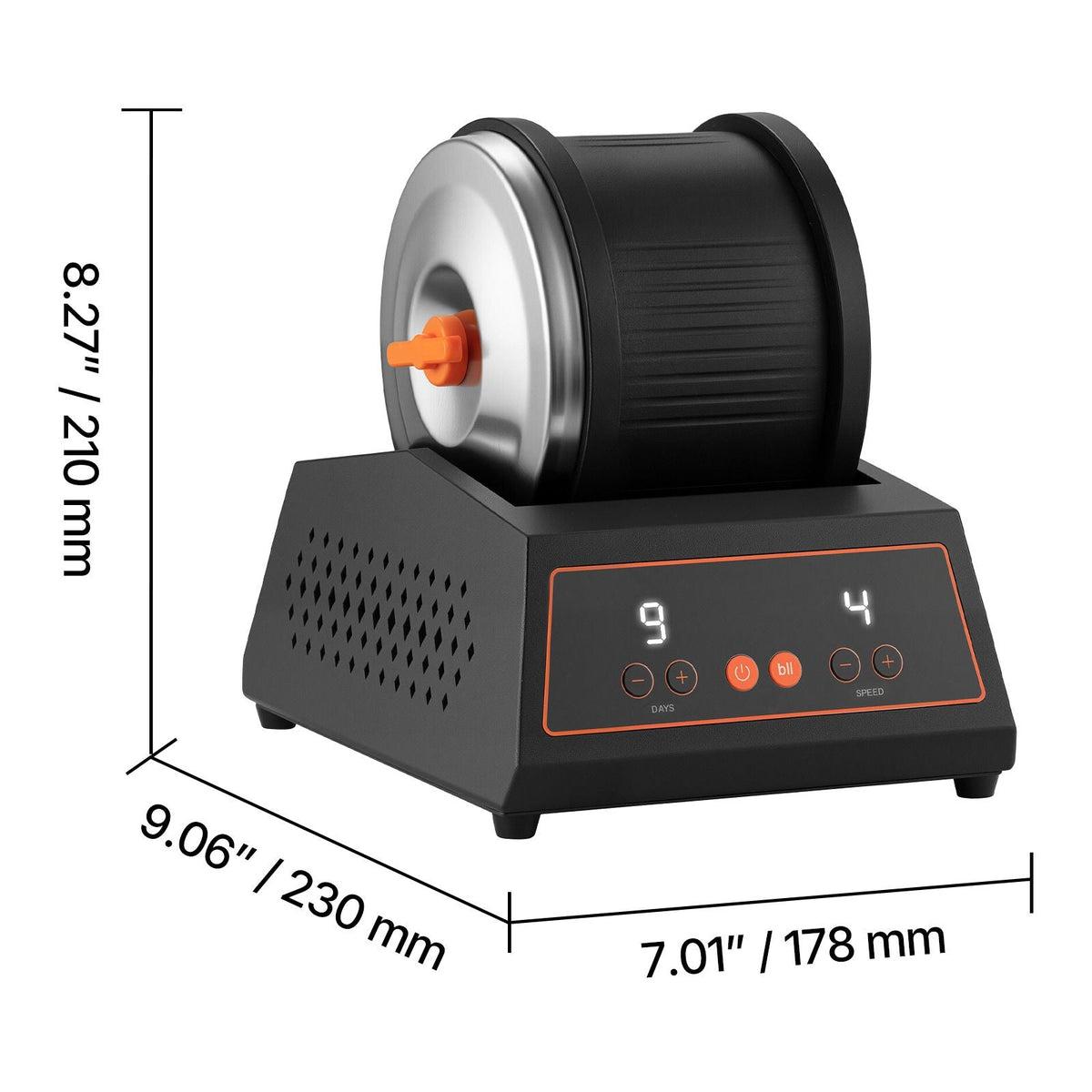 Rock Tumbler Kit, 4lbs Rock Polishing Kit, 4 Speed Settings 9-Day Polishing Timer Stone Polishing Kit, Belt-Free Rock Polisher with Adapter & Overload Protection, Rock Polisher for Adults Kids
