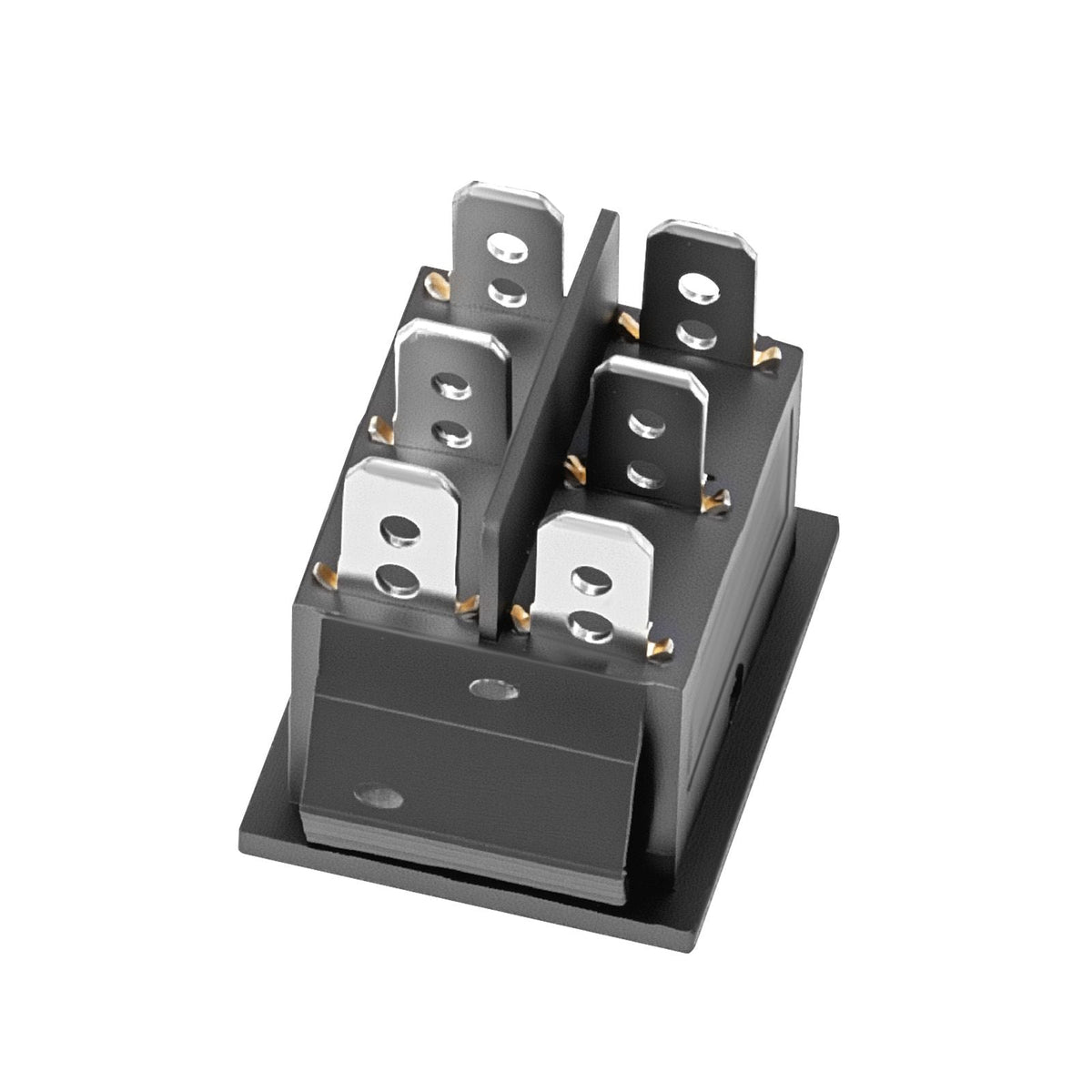 Rocker Switch, 6 Pin Momentary DPDT Rocker Switch, 3-Position (ON)-Off-(ON) Polarity Reversing Switch AC 250V/16A 125V/ 20A for Auto Car Boat Household Appliances