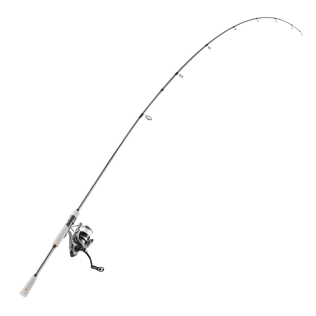 Rod and Fishing Reel Combo, IM6 Carbon Fiber Spinning Rod and Reel Combo, Bass Fishing Pole with 6.5 ft Two-Piece Rods, 7+1 Ball Bearings, EVA Handle, Stainless Steel Guides with Ceramic Rings