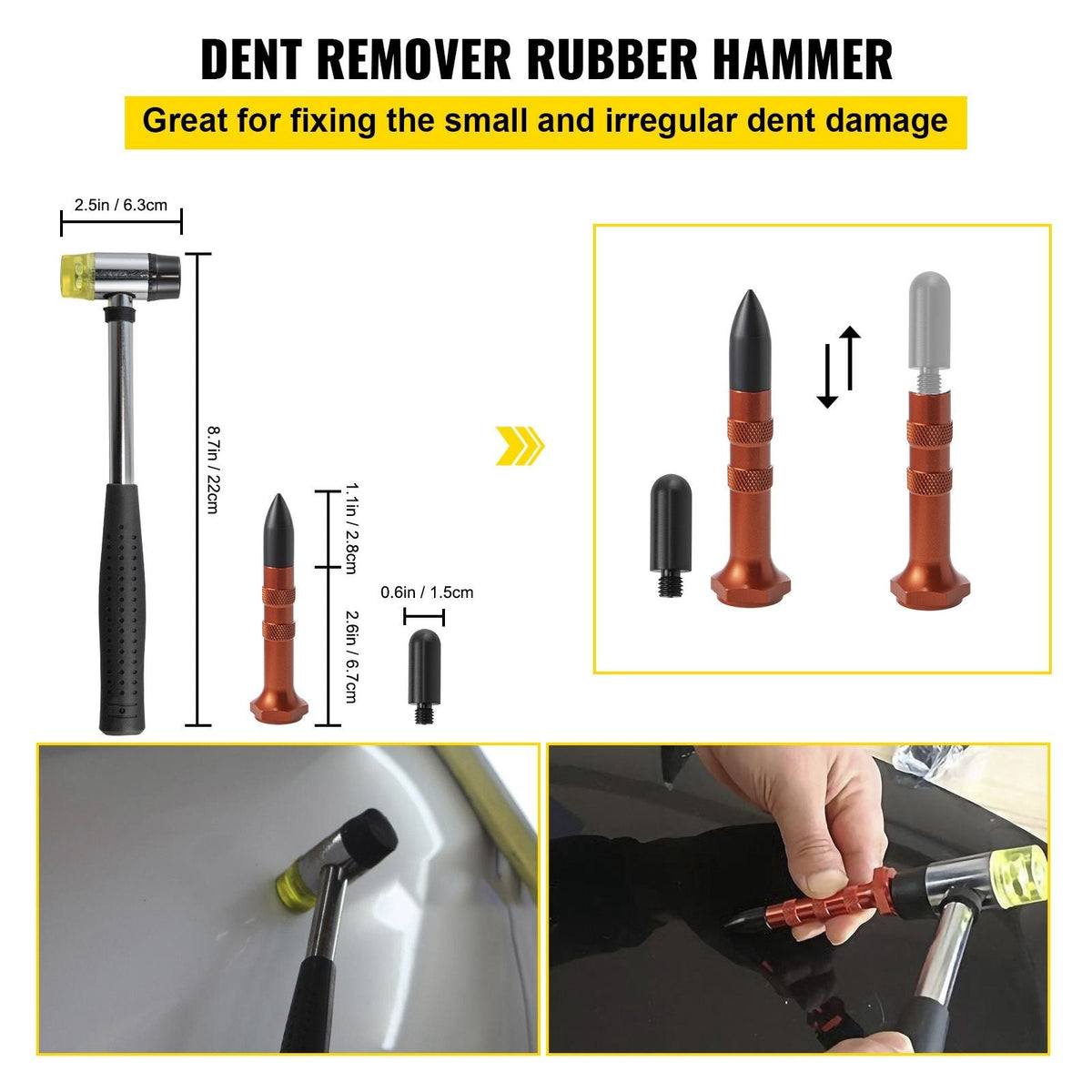 Rods Dent Removal Kit, 20 Pcs Paintless Dent Repair Rods, Stainless Steel Dent Rods, Whale Tail Dent Repair Tools, Professional Hail Dent Removal Tool For Minor Dents, Door Dings And Hail Damage